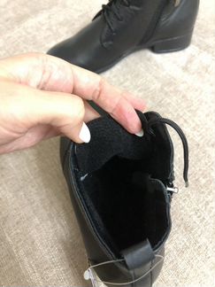 Осенние кожаные ботильоны для девочки р.34