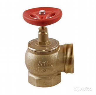 Клапан пожарный латунный кплм 50 угловой 90