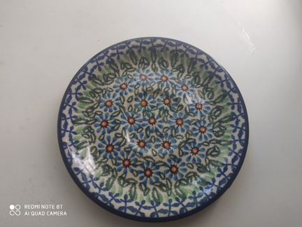 Блюдце, Польша, Болеславская керамика, ручная рабо