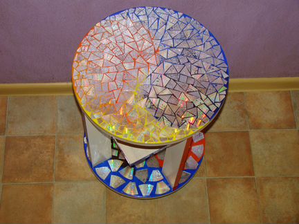 Столик дизайнерский инь-янь мозайка