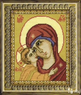 Набор для вышивания крестом. Икона Богоматери
