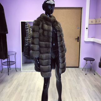 Шуба из соболя 85см