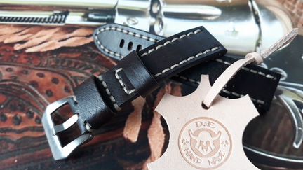 Ремешок для часов из натуральной кожи буйвола №02