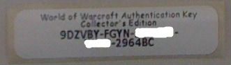 World of Warcraft Collector Edition Vanilla cd-key
