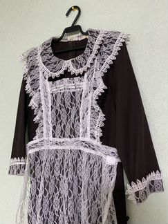 Платье с кружевным фартуком, школьное