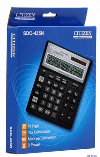 Калькулятор настольный Citizen SDC-435N чёрный нов