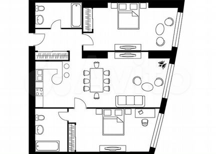 2-к квартира, 109.8 м², 30/56 эт.