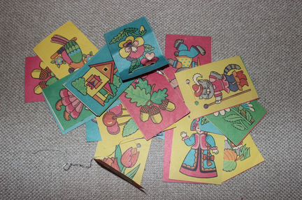 Елочные игрушки СССР-картон и флажки, хлопушки