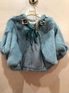 Детское платье и меховая жилетка Lesy, на 6-8 лет