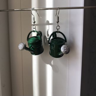 Забавные серьги и кулон «Лейки»