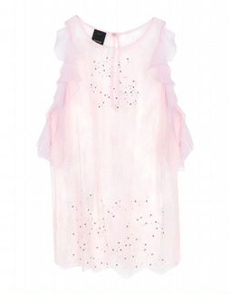 Прозрачный розовый топ Pinko S