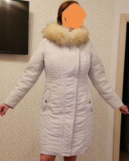 Пуховик 50 р натуральный мех