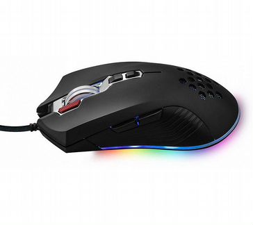 Игровая мышь hiper Aero A-1 чёрная (USB, 8 кнопок