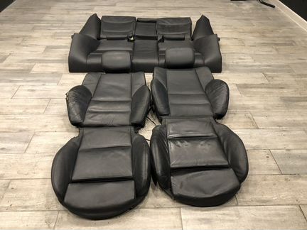 Обивка сидений черная кожа M Sport E46 купе