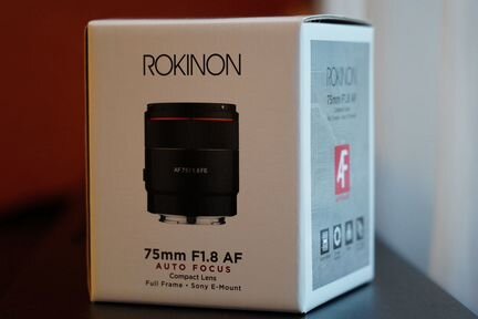Rokinon AF 75mm f/1.8 для Sony FE