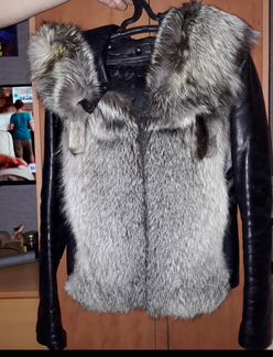 Куртка кожанная с мехом