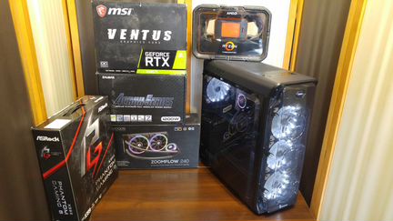 Мощный монстр ryzen thridripper RTX 2080Ti/RTX3090