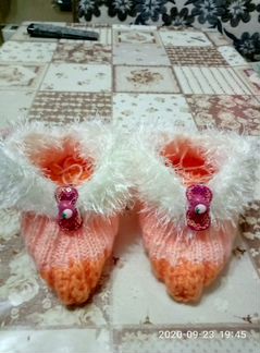 Вязанные тапочки