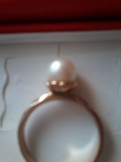 Золотое кольцо с жемчугом 583 пр СССР Звезда