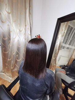 Кератиновое выпрямление волос