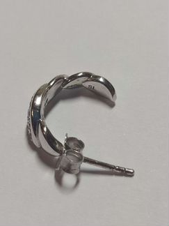 Серебряные сережки с фианитами