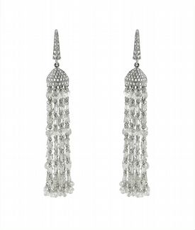 Золотые серьги с бриллиантами 24,86 ct