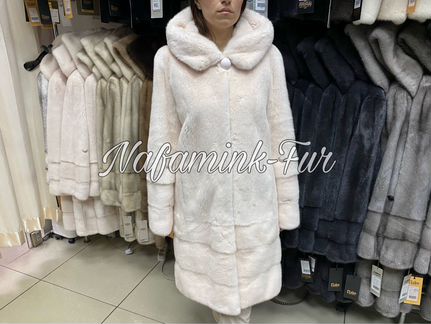 Шуба норковая капюшон