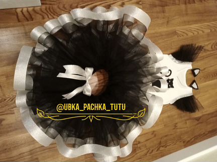 Костюм кошки: пышная юбка пачка туту, футболочка и