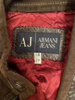 Кожаная куртка мужская Armani Jeans