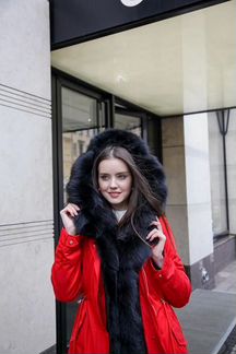 Парка с натуральным мехом