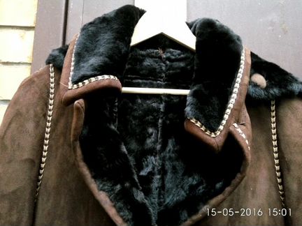 Дубленка женская коричневая произ. Италия б/у