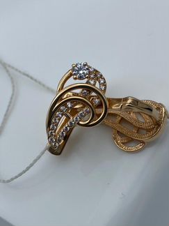 Новый комплект из золота с фианитами