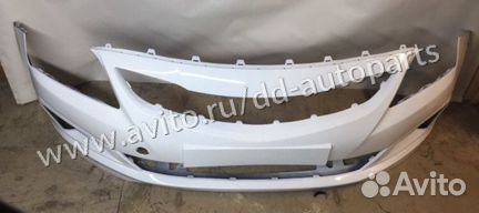 Бампер Hyundai Solaris в цвет белый кристалл 14-16