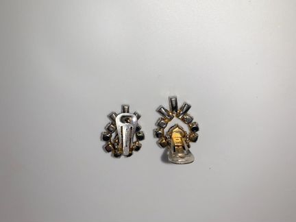 Винтажные клипсы ретро сережки