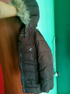 Куртка удлинённая тёплая б/у весга/осень 100