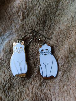 Серьги с котами