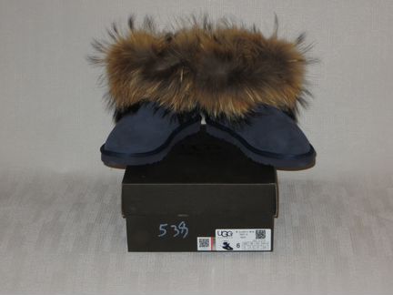Угги Ugg Fox Fur Mini Ultra Navy