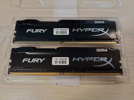 Память 16Gb DDR4 2400MHz Kingston HyperX Fury