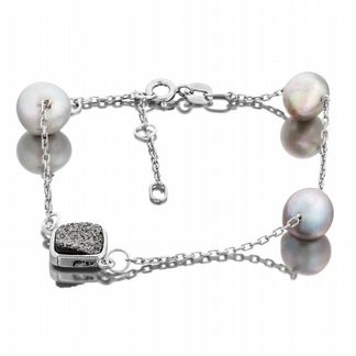 Браслет с серым жемчугом