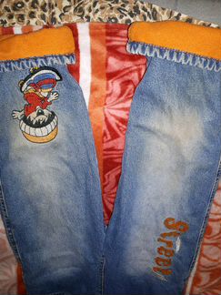 Джинсовый костюм на флисе