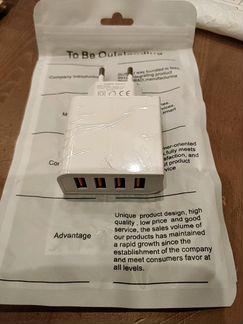 Зарядка на 4 USB fast 220 v